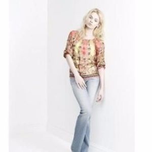 Anthropologie Fei 100% Silk Afloat Blouse